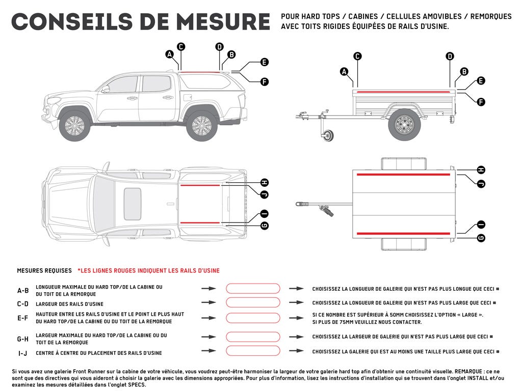 Front Runner UTE Canopy or Trailer with OEM Track Slimline II Rack Kit / 1255mm(W) X 1762mm(L) -KRCA034TN