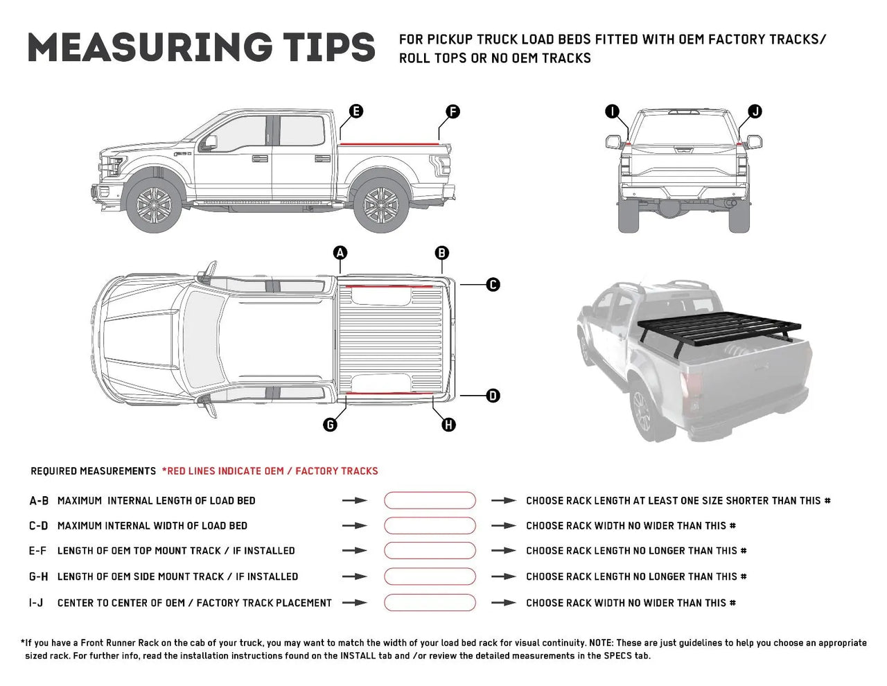 Front Runner Ute Slimline II Load Bed Rack Kit / 1475(W) x 1358(L) KRLB005T