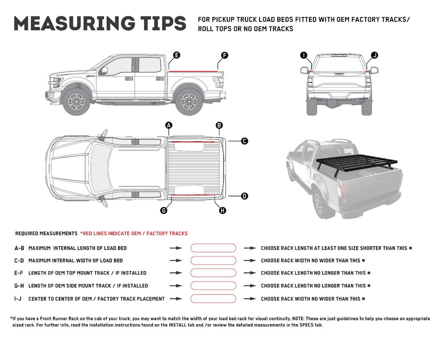 Front Runner Ute Slimline II Load Bed Kit / 1345(W) x 1358(L) -KRLB007T