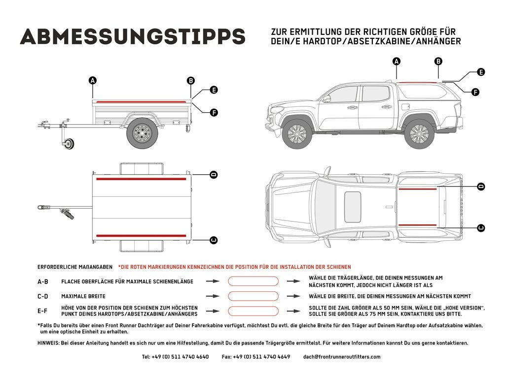 Front Runner Ute Canopy or Trailer with OEM Track Slimline II Rack Kit / Tall / 1165mm(W) X 2772mm(L)