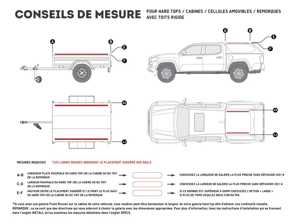 Front Runner Ute Canopy or Trailer with OEM Track Slimline II Rack Kit / Tall / 1255mm(W) X 2166mm(L)