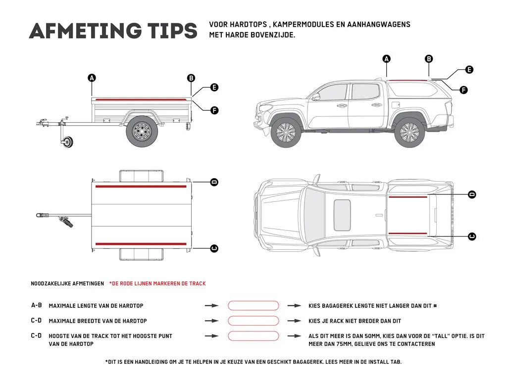 Front Runner Ute Canopy or Trailer with OEM Track Slimline II Rack Kit / Tall / 1165mm(W) X 2570mm(L)