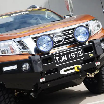 TJM FRONTIER BULL BAR BLACK STEEL FOR NISSAN NAVARA NP300 08/15-11/20(IN STORE PICK UP ONLY)