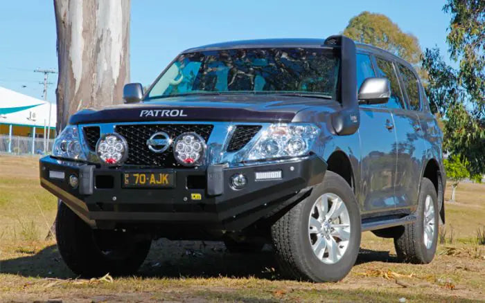 TJM FRONTIER BULL BAR BLACK STEEL FOR NISSAN PATROL Y62 S1-S4 02/13-10/19(IN STORE PICK UP ONLY)