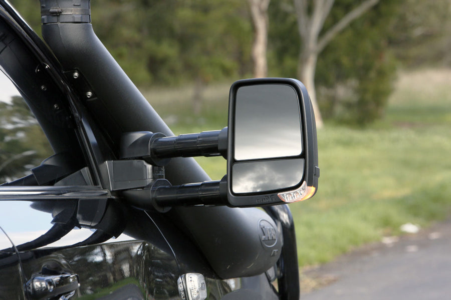 CLEARVIEW Black Next Gen Towing Mirrors Manual Isuzu D-Max 2009 (MY09) - 2011 (MY11)-CVNG-HI-DC-MB