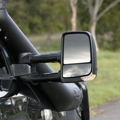 CLEARVIEW Raw Next Gen Towing Mirrors Power-Fold Kit - Part # SP-F-WK-01, Power-Fold, Indicators - Cat 6, Electric Kit, Electric Toyota LandCruiser 70 Series 2021 - Aug 2023-CVNG-TL-70S-W2FKJEX