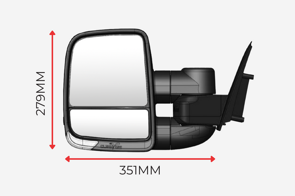 Clearview Next Gen Towing Mirrors Ford Everest 2015 - 2021 Power-Fold, Indicators, Electric