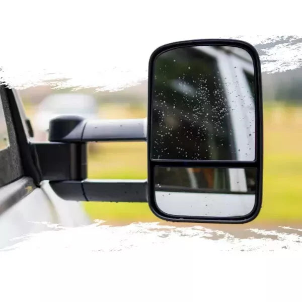 CLEARVIEW Chrome Original Towing Mirrors Heat, Power-Fold, Indicators, Electric Nissan Patrol Y62 (with fitted snorkel) 2013 - current-CV-NP-Y62-HFIEC