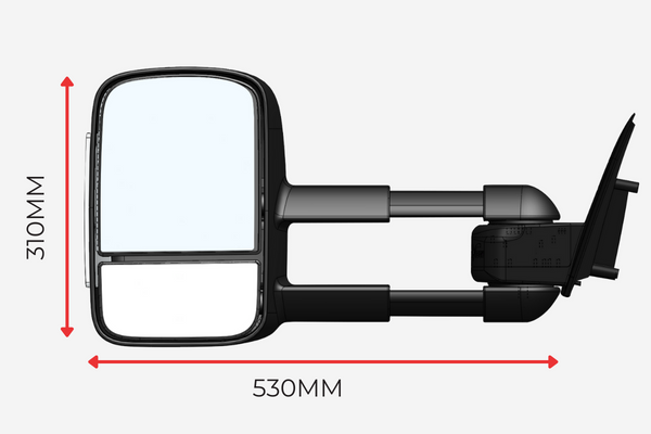CLEARVIEW CHROME ORIGINAL TOWING MIRRORS INDICATORS, ELECTRIC LEXUS LX 570 SEP 2015 - 2021-CV-TL-200S-IEC