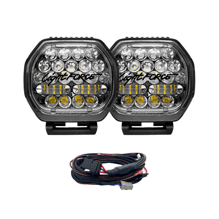 LIGHTFORCE BEAST 190 Ultimate Bundle — Pair of Driving Lights and Harness
