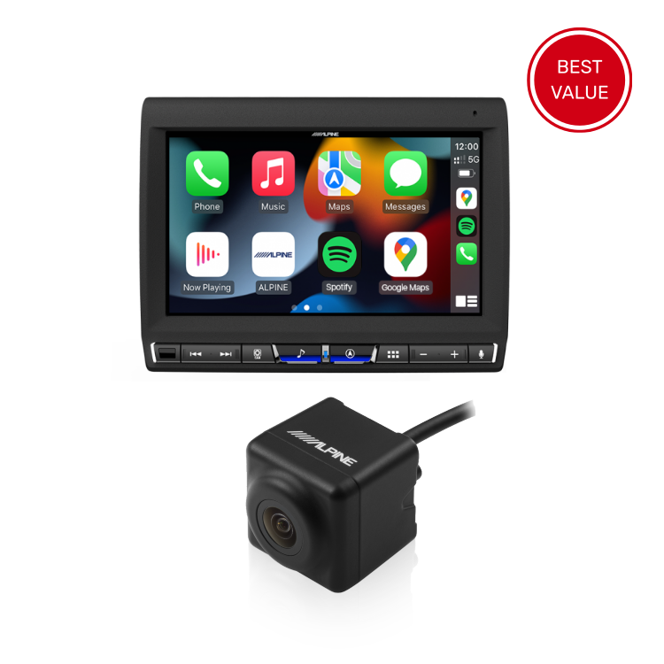 ALPINE LC70 Premium Head Unit & Reverse Camera Bundle — Head Unit + Reverse Camera