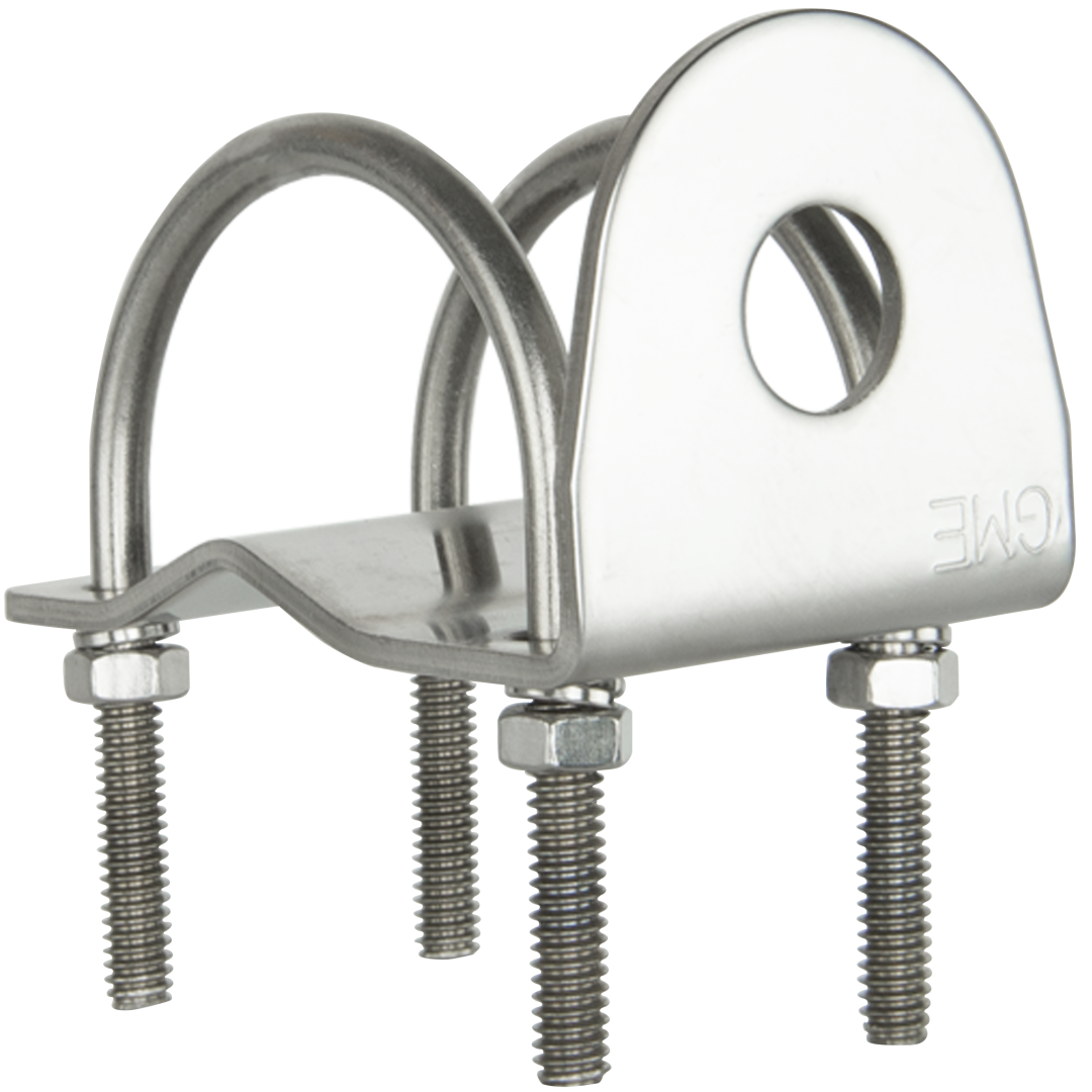 GME RIGHT ANGLE BULL BAR BRACKET - STAINLESS STEEL - MB024SS