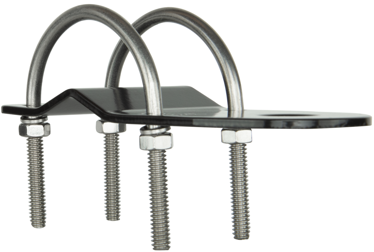 GME 3MM BULL BAR BRACKET WITH "U" BOLTS - BLACK MB408B