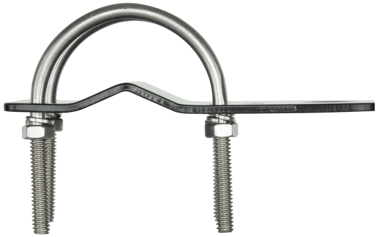 GME 3MM BULL BAR BRACKET WITH "U" BOLTS - BLACK MB408B