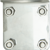 GME 2.5MM MIRROR MOUNT WITH CABLE SLOT - STAINLESS STEEL - MB411SS