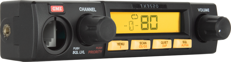 GME 5 Watt Compact Remote Head UHF CB Radio with ScanSuite™