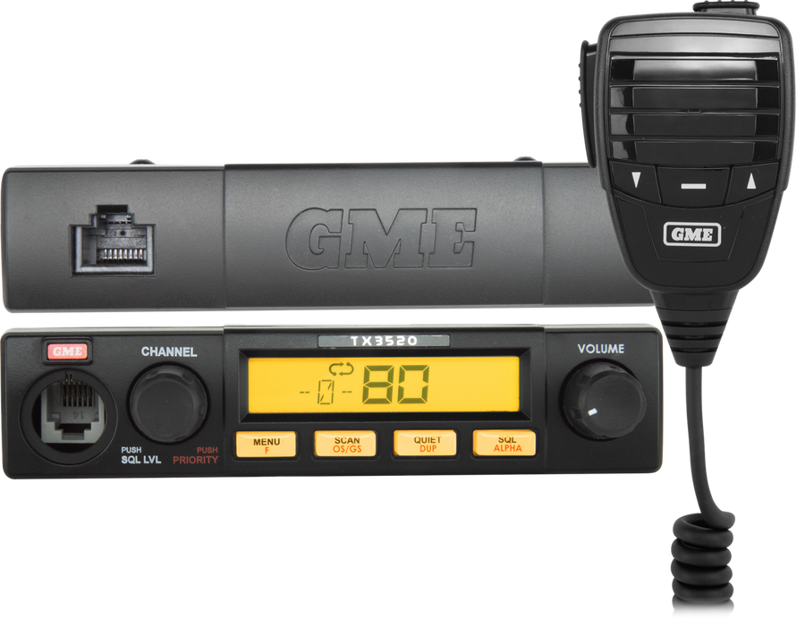 GME 5 Watt Compact Remote Head UHF CB Radio with ScanSuite™