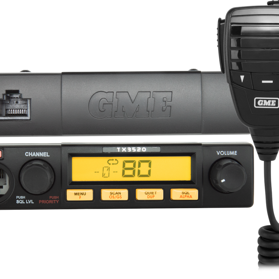 GME 5 Watt Compact Remote Head UHF CB Radio with ScanSuite™