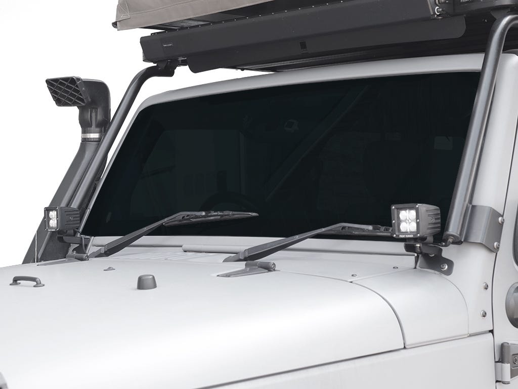 Front Runner Jeep Wrangler JK/JKU Windshield Spot Light Brackets -RRAC014