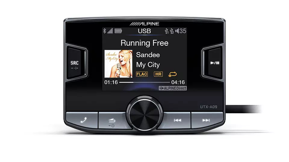 ALPINE Hi-Res Audio Digital Media Player With Usb / Radio /  Bluetooth Audio & Handsfree -UTX-A09PRO