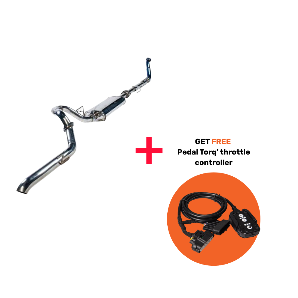 TORQIT 3" Turbo Back Exhaust Toyota Prado 95 Series + FREE Pedal Torq® Pack | HS8112SS