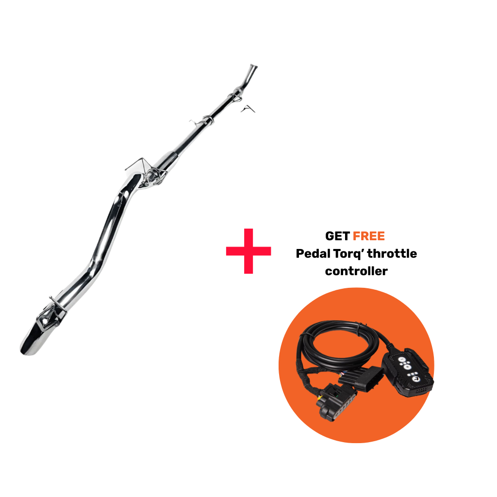 TORQIT 3" DPF Back Exhaust Toyota Hilux 2.8L + FREE Pedal Torq® Pack | HS8136SS