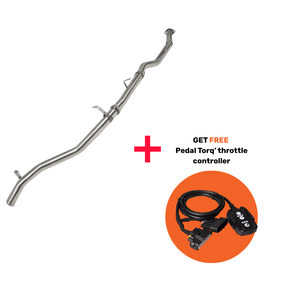 TORQIT 3" Single Exit Exhaust Toyota 79 Series Dual Cab + FREE Pedal Torq® Pack- HS8146SS
