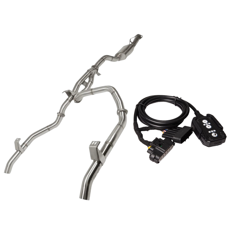 TORQIT Toyota LandCruiser 79 Series Single Cab 3.5" Twin Exit Exhaust with Pedal Torq Throttle Controller - HS8151SS-TW