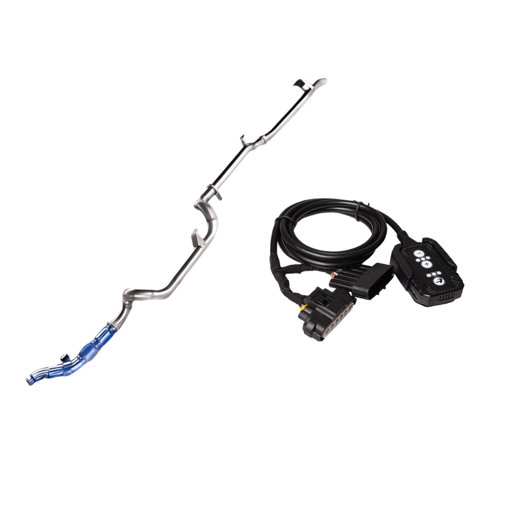TORQIT 3.5" Single Exit Turbo Back Exhaust Toyota 79 Series Single Cab with Pedal Torq Throttle Controller-HS8130SS-390