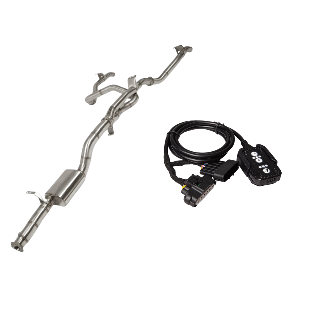 TORQIT Toyota LandCruiser 79 Series Single Cab 3.5" Twin Exit Exhaust with Pedal Torq Throttle Controller - HS8151SS