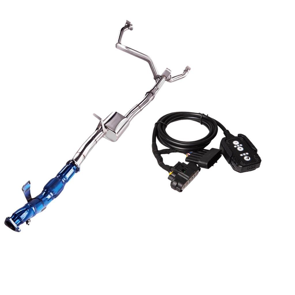 TORQIT 3.5" Twin Exit Exhaust Toyota 79 Series Dual Cab with Pedal Torq Throttle Controller-HS8132SS TW