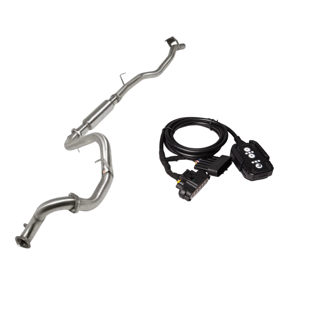TORQIT Toyota LandCruiser Troop Carrier Revolutionized 3" DPF Back Exhaust with Pedal Torq Throttle Controller - HS8155SS