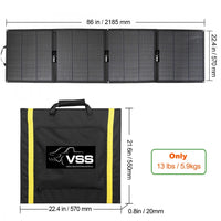 VSS Foldable Solar Panel with 20A Solar Controller (2185mm x 570mm) 200-Watt