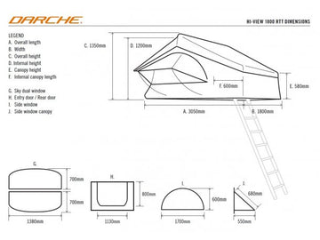 Darche T050801625 Hi-View 1800 (No Annex) (IN STORE PICKUP ONLY)