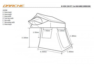 Darche Hi-View 2200 Annex 1.65M Drop (IN STORE PICK UP ONLY)