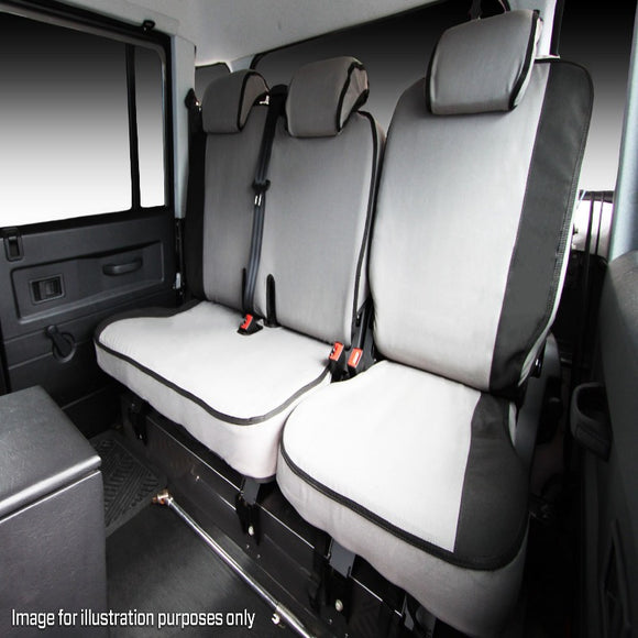MSA HL60 Toyota Hilux 8th Gen SR5/SR Dual Cab Rear DC 60/40 Split Base Seat Cover including Armrest & 3 Headrests