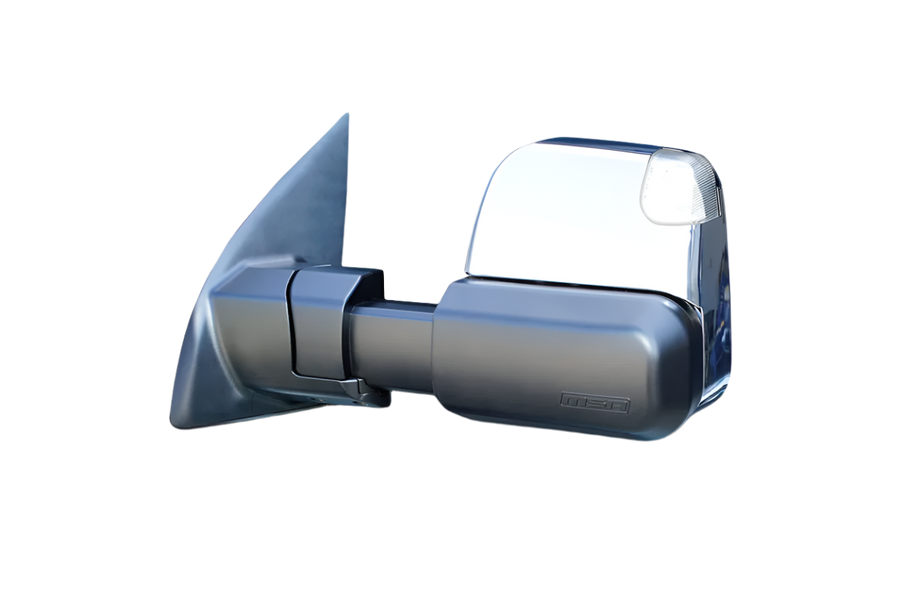 MSA TM1203 MITSUBISHI PAJERO SPORT TOWING MIRRORS (CHROME, ELECTRIC, INDICATORS, BLIND SPOT MONITORING) 2015-CURRENT