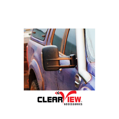 Clearview CV-FD-RE-MB Towing Mirrors for Ford Everest & Ranger [Manual; Black]