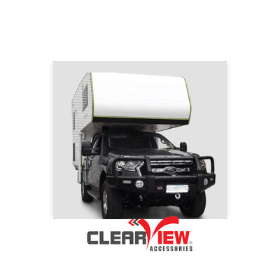 Clearview CV-FR-PX-HFIEB Towing Mirrors for Ford Ranger [Heated; Power-Fold; Indicators; Electric; Black]