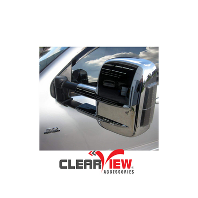 Clearview CV-HI-DC-MC Towing Mirrors for Holden Colorado, Rodeo & Isuzu D-Max [Manual; Chrome]