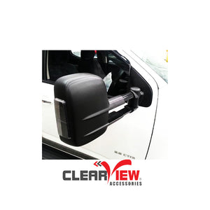 Clearview CV-HI-DC2012-MB Towing Mirrors for Holden Colorado [Manual; Black]