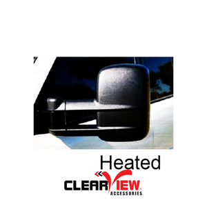 Clearview CV-JP-GC-PEB Towing Mirrors for Jeep Grand Cherokee [Heated; Electric; Black; Memory; Blind Spot Monitoring]