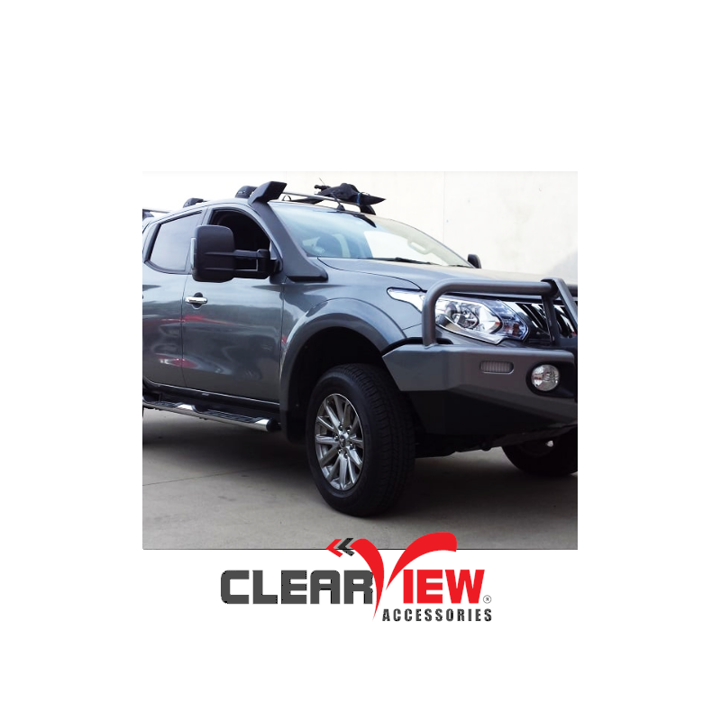 Clearview CV-MT-2015-IEB Towing Mirrors for Mitsubishi Triton [Indicators; Electric; Black]