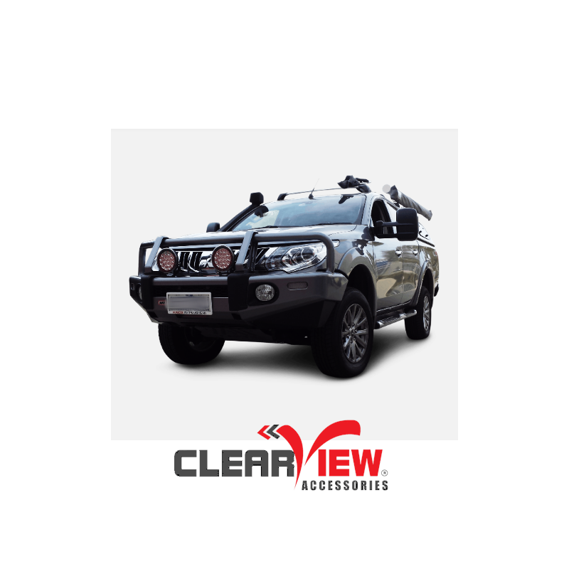 Clearview CV-MT-2015-IEB Towing Mirrors for Mitsubishi Triton [Indicators; Electric; Black]