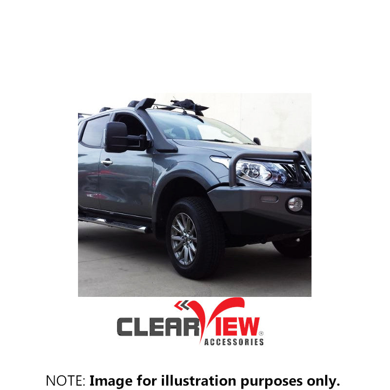 Clearview CV-MT-2015-HFSIEC Towing Mirrors for Mitsubishi Triton [Chrome; Heated; Powerfold; BSM; Indicators; Electric]