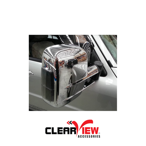 Clearview CV-NP-GU-EC Towing Mirrors for Nissan Patrol GU/Y61/CabChassis [Electric; Chrome]