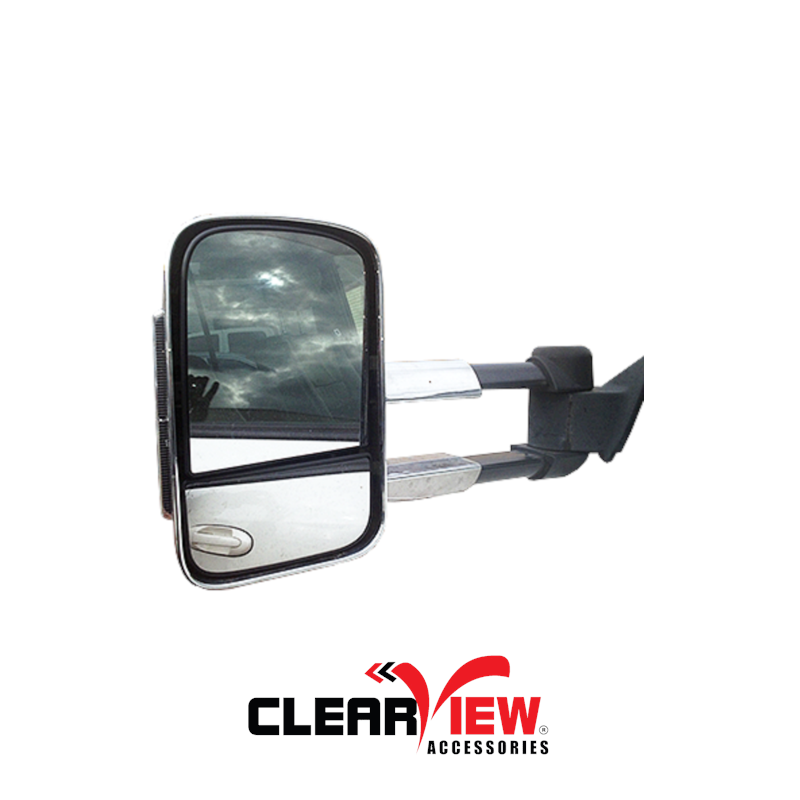 Clearview CV-NP-GU-MC Towing Mirrors for Nissan Patrol GU/Y61/CabChassis [Manual; Chrome]