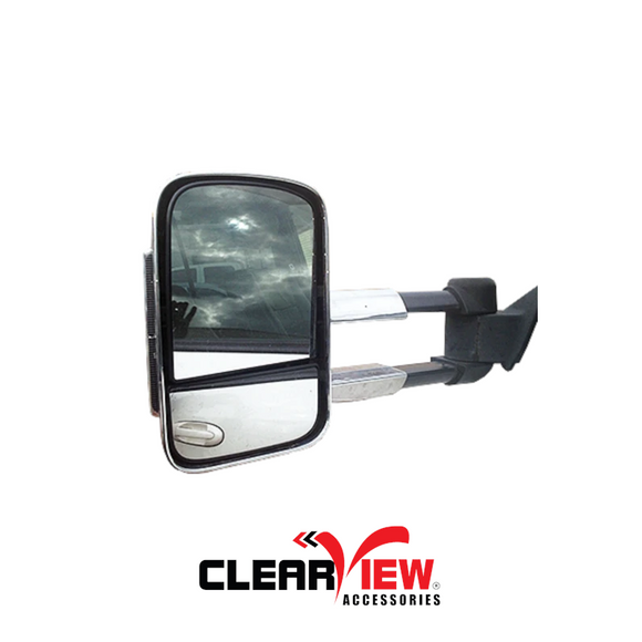 Clearview CV-TH-SR-MC Towing Mirrors for Toyota Hilux [Manual; Chrome]