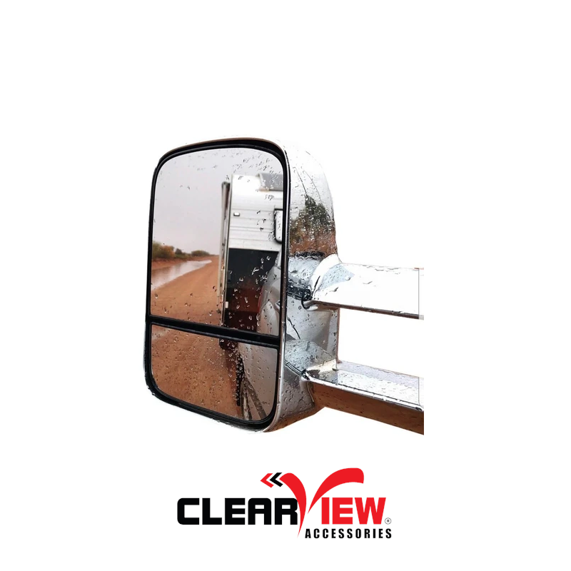 Clearview CV-TL-100S-EC Towing Mirrors [Electric; Chrome]