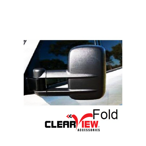 Clearview CV-TL-200S-FEB Towing Mirrors [Powerfold; Electric; Black]